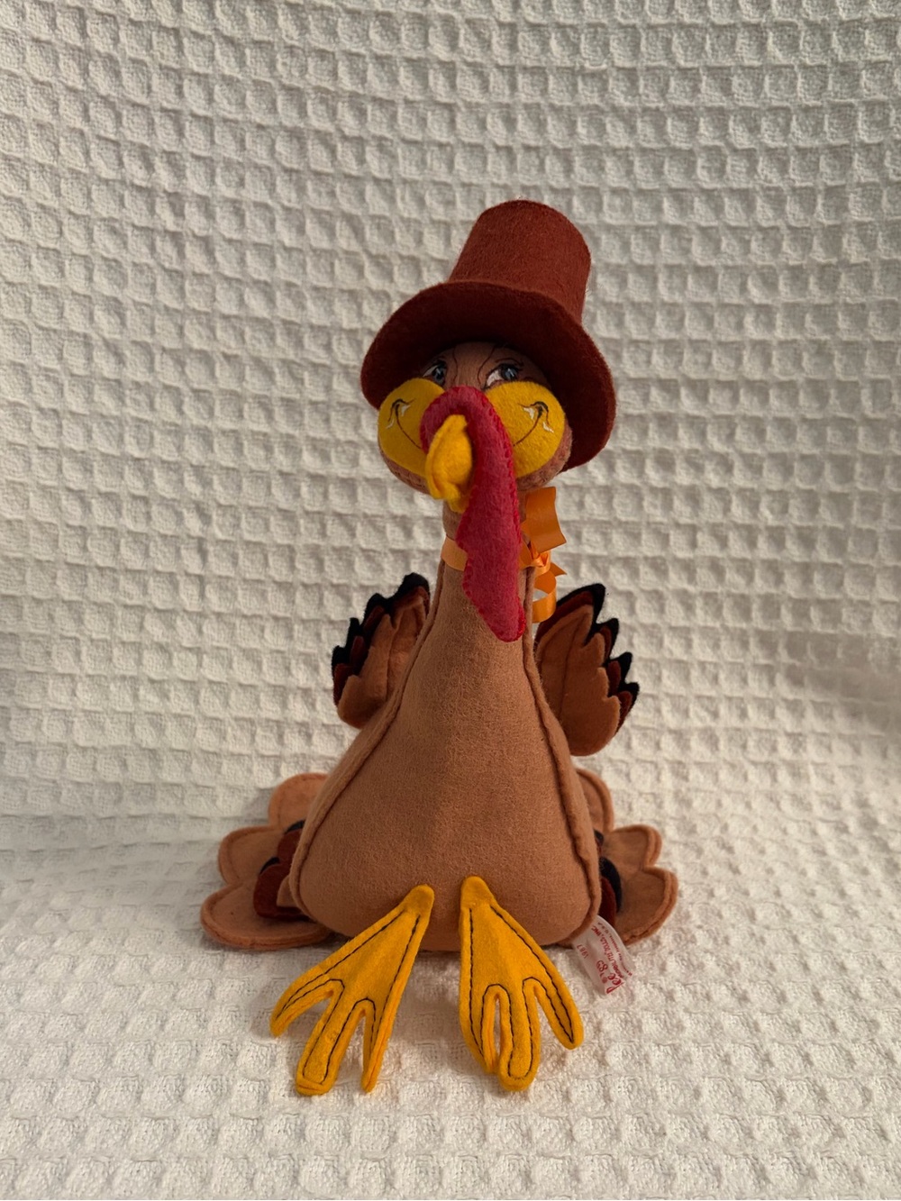 Vintage 1987 Anna Lee Brown Thanksgiving Turkey Plush Decoration